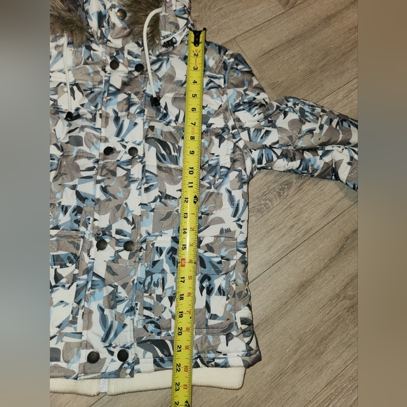 Mossimo Supply Co Camo Ski Jacket Women's Large Faux Fur Removable Hood - Picture 11 of 13